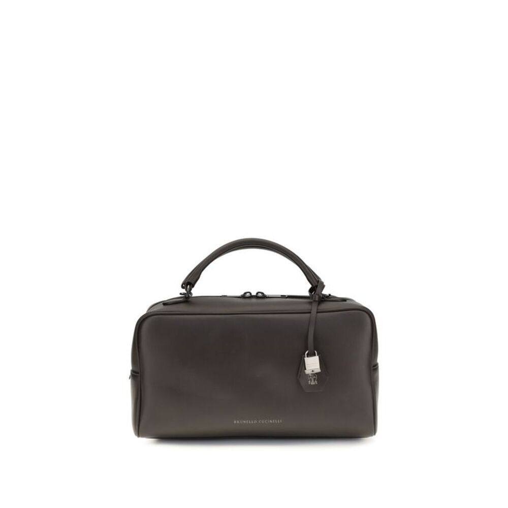 Brunello Cucinelli Brown Calf Leather Bos Taurus Shoulder Women's Bag